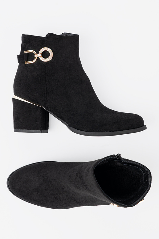 cor preta Sapatos femininos z elegancką sprzączką