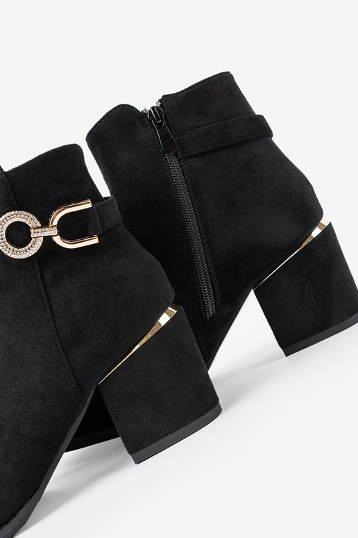 cor preta Sapatos femininos z elegancką sprzączką