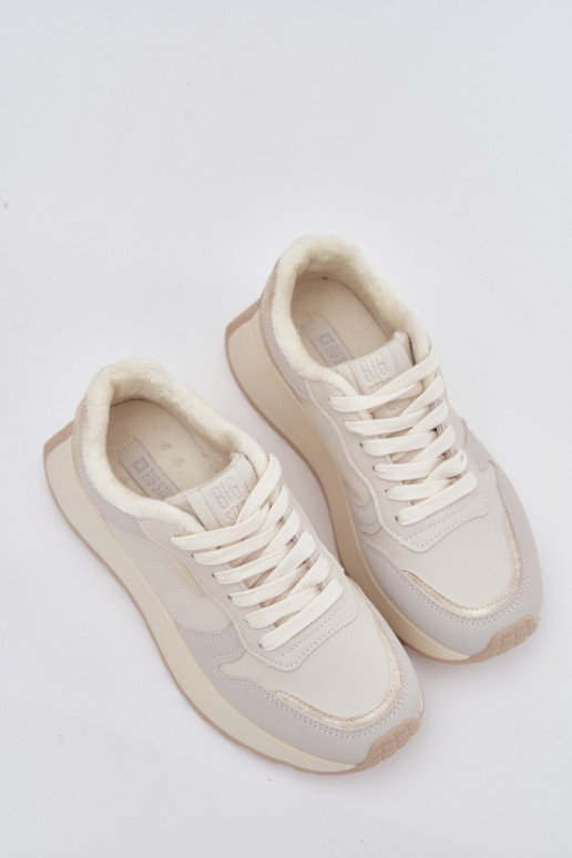 aquecimento À modalo de tênis Feminino com uma plataforma Big Star SS274008 HI-POLY SYSTEM cor de marfim