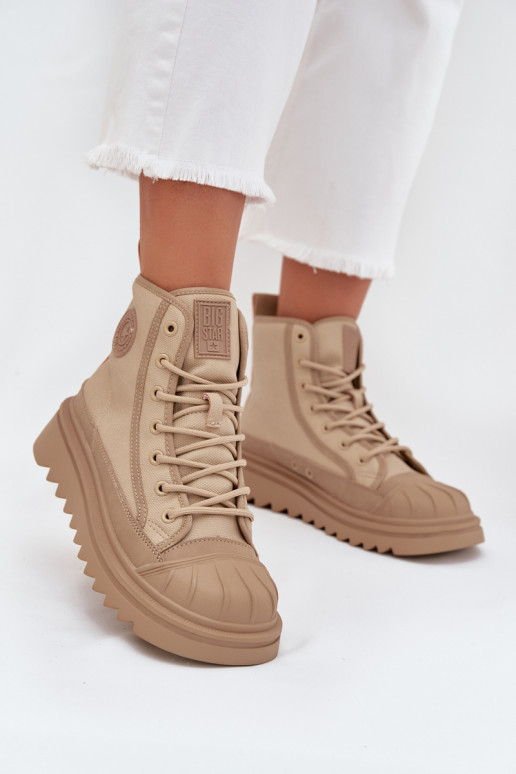 sapatos de lazer com sola Feminino aquecimento Big Star OO274A356 bege sapatos de lazer com sola Feminino aquecimento Big Star OO274A356 bege