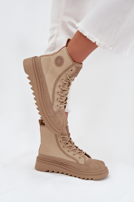 sapatos de lazer com sola Feminino aquecimento Big Star OO274A356 bege sapatos de lazer com sola Feminino aquecimento Big Star OO274A356 bege