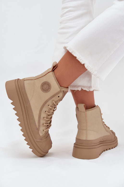 sapatos de lazer com sola Feminino aquecimento Big Star OO274A356 bege sapatos de lazer com sola Feminino aquecimento Big Star OO274A356 bege