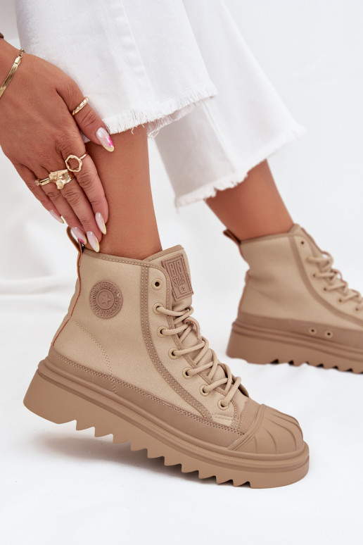sapatos de lazer com sola Feminino aquecimento Big Star OO274A356 bege sapatos de lazer com sola Feminino aquecimento Big Star OO274A356 bege