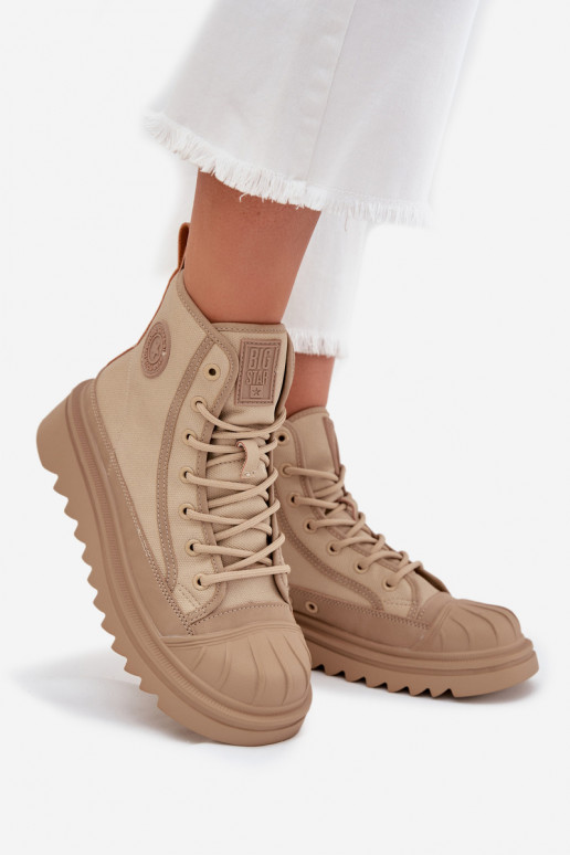 sapatos de lazer com sola Feminino aquecimento Big Star OO274A356 bege sapatos de lazer com sola Feminino aquecimento Big Star OO274A356 bege