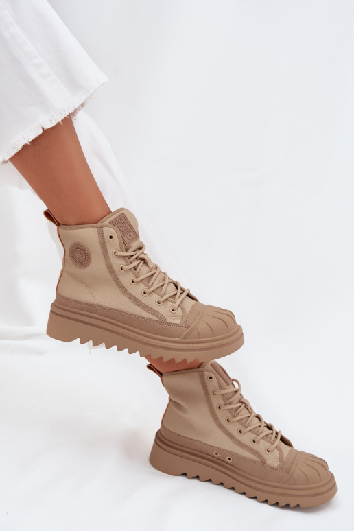 sapatos de lazer com sola Feminino aquecimento Big Star OO274A356 bege sapatos de lazer com sola Feminino aquecimento Big Star OO274A356 bege