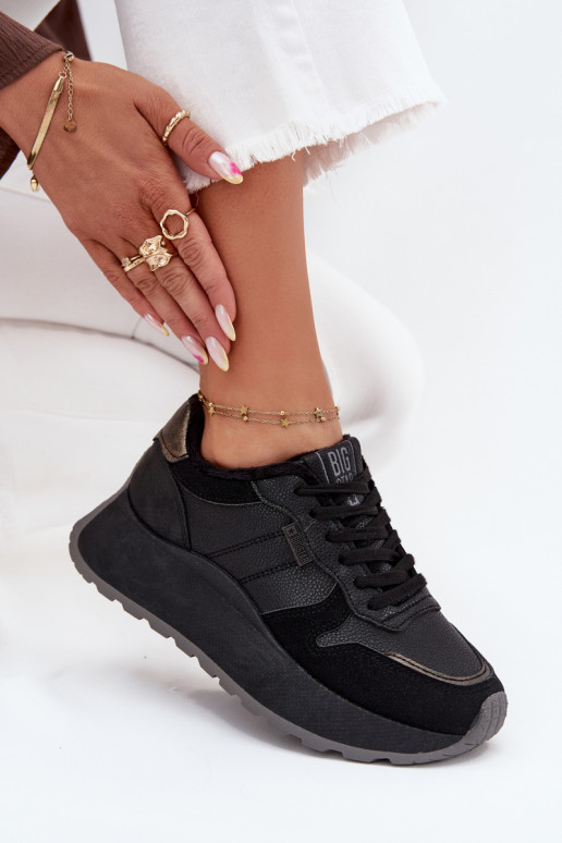 aquecimento À modalo de tênis Feminino com uma plataforma Big Star SS274007 HI-POLY SYSTEM cor preta aquecimento À modalo de tênis Feminino com uma plataforma Big Star SS274007 HI-POLY SYSTEM cor preta