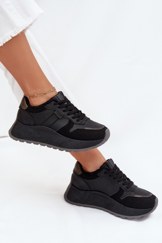 aquecimento À modalo de tênis Feminino com uma plataforma Big Star SS274007 HI-POLY SYSTEM cor preta aquecimento À modalo de tênis Feminino com uma plataforma Big Star SS274007 HI-POLY SYSTEM cor preta