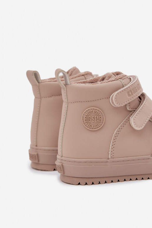 aquecimento Botas modelo de tênis Infantil com fixadores adesivos Big Star SS374072 bege aquecimento Botas modelo de tênis Infantil com fixadores adesivos Big Star SS374072 bege