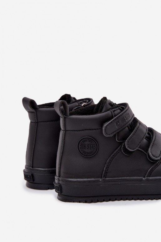aquecimento Botas modelo de tênis Infantil com fixadores adesivos Big Star SS374070 cor preta aquecimento Botas modelo de tênis Infantil com fixadores adesivos Big Star SS374070 cor preta