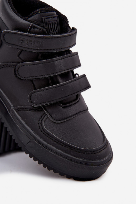 aquecimento Botas modelo de tênis Infantil com fixadores adesivos Big Star SS374070 cor preta aquecimento Botas modelo de tênis Infantil com fixadores adesivos Big Star SS374070 cor preta