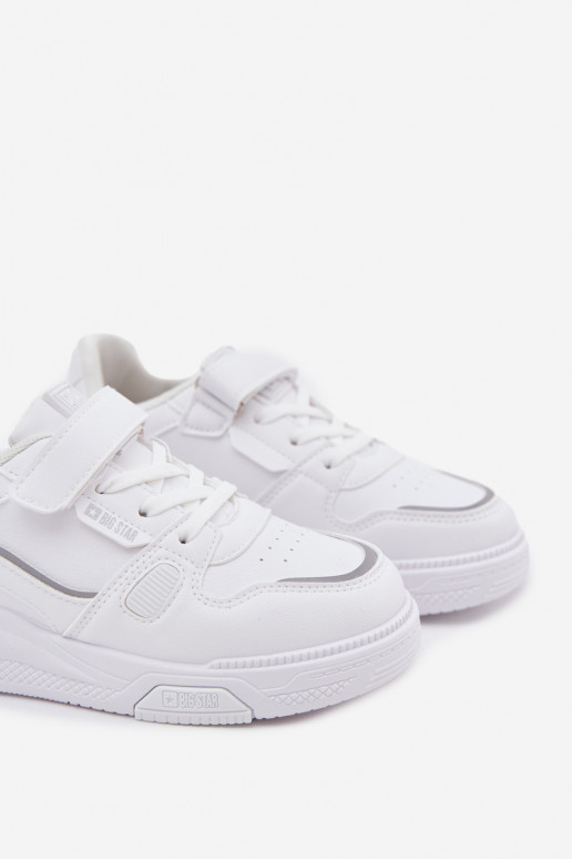 À modalo de tênis Infantil com fixadores adesivos Big Star SS374042 cor branca