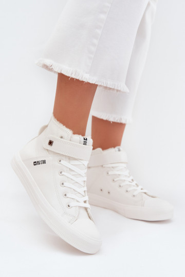 Botas femininas para neve com plataforma e pelo "Baranek", Big Star SS274112, marrons