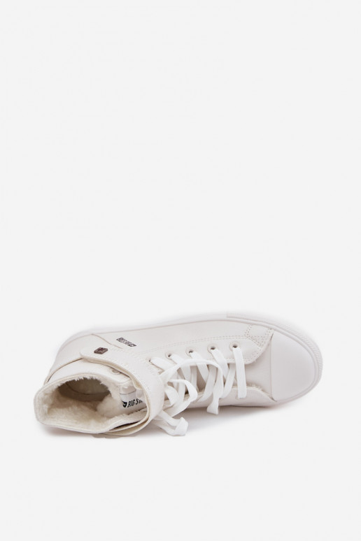 Pele aquecimento sapatos casuais BIG STAR V274541FEM cor branca