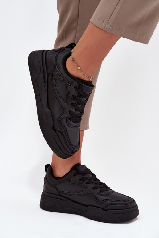 À modalo de tênis Feminino com uma plataforma Big Star SS274589 HI-POLY SYSTEM cor preta