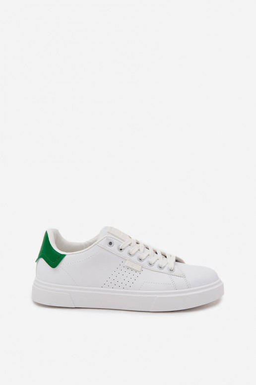 sapatos casuais À modalo de tênis Tem que sercho de couro ecológico Big Star OO174116 Branco-cor verde