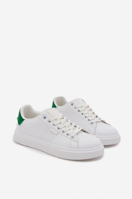 sapatos casuais À modalo de tênis Tem que sercho de couro ecológico Big Star OO174116 Branco-cor verde