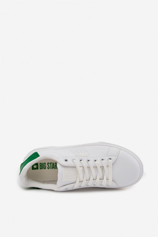 sapatos casuais À modalo de tênis Tem que sercho de couro ecológico Big Star OO174116 Branco-cor verde