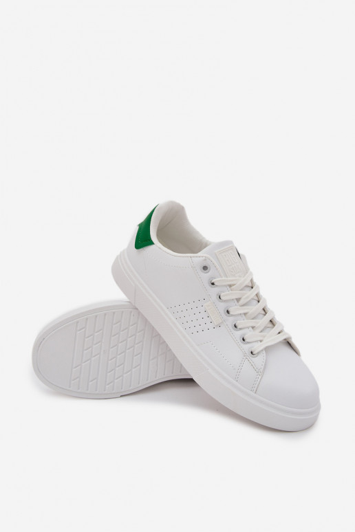 sapatos casuais À modalo de tênis Tem que sercho de couro ecológico Big Star OO174116 Branco-cor verde
