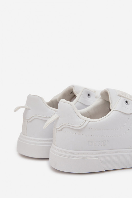 sapatos casuais À modalo de tênis Tem que sercho de couro ecológico Big Star OO174118 cor branca