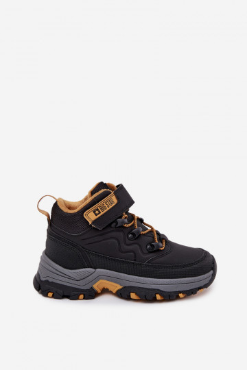 sapato Botas de neve Infantil com fixadores adesivos Big Star SS374013 cor preta 2