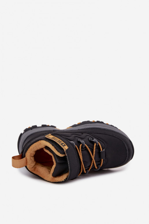 sapato Botas de neve Infantil com fixadores adesivos Big Star SS374013 cor preta sapato Botas de neve Infantil com fixadores adesivos Big Star SS374013 cor preta