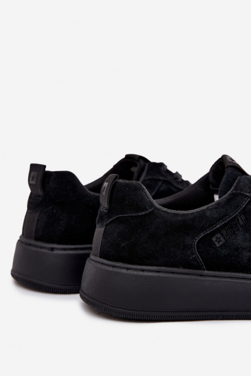 Tem que sercho À modalo de tênis com uma plataforma de camurça Big Star OO174012 cor preta