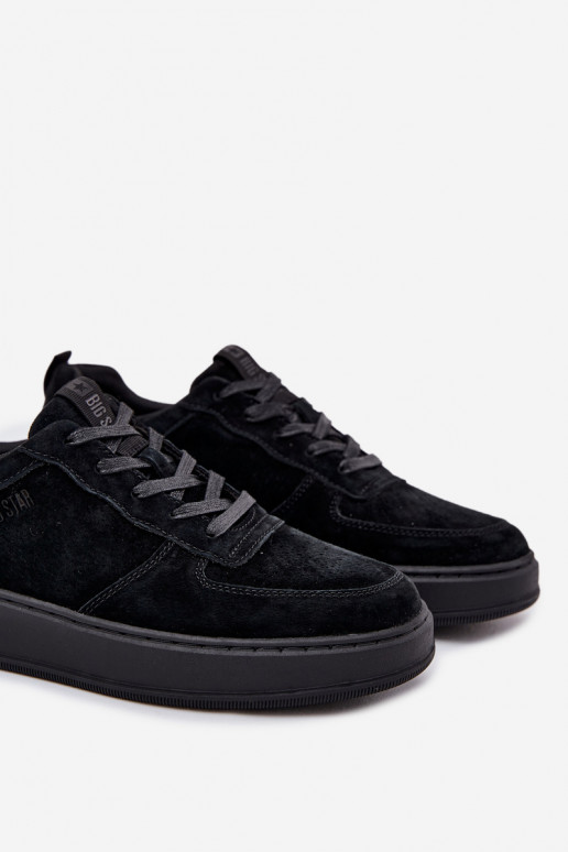 Tem que sercho À modalo de tênis com uma plataforma de camurça Big Star OO174012 cor preta
