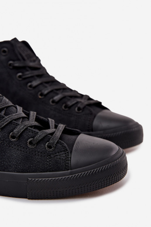 Sapatos casuais masculinos aquecimento de couro ecológico Big Star OO174247 HI-POLY SYSTEM cor preta