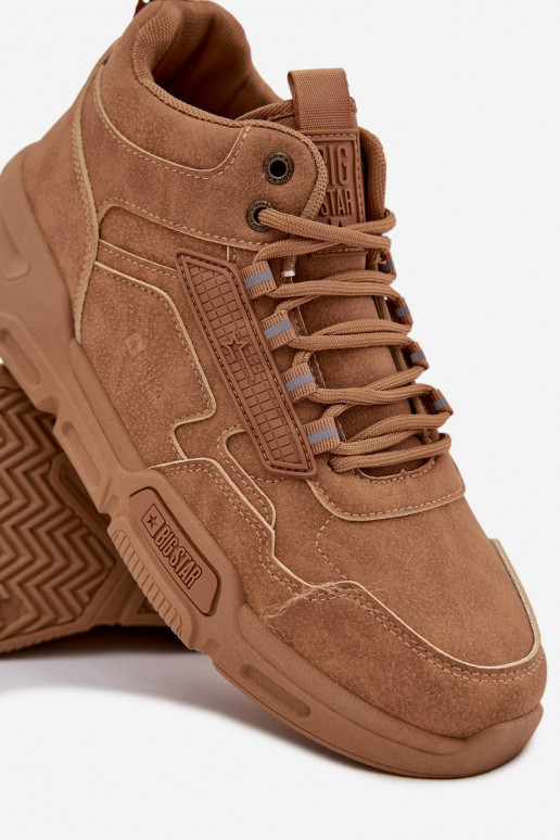 À modalo de tênis Tem que sercho Big Star SS174281 HI-POLY SYSTEM cor marrom