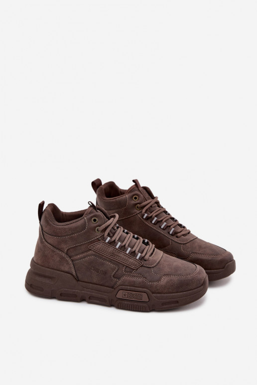 À modalo de tênis Tem que sercho Big Star SS174283 HI-POLY SYSTEM marrom escuro