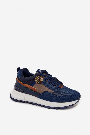 Tênis esportivos masculinos azul marinho "Big Star RR174279 HI-POLY SYSTEM"