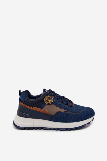 Tênis esportivos masculinos azul marinho "Big Star RR174279 HI-POLY SYSTEM" 2