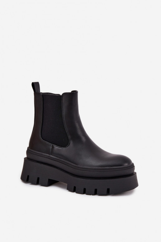 aquecimento botas elegantes Feminino com uma plataforma cor preta Ismira aquecimento botas elegantes Feminino com uma plataforma cor preta Ismira