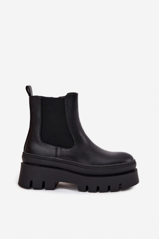 aquecimento botas elegantes Feminino com uma plataforma cor preta Ismira aquecimento botas elegantes Feminino com uma plataforma cor preta Ismira