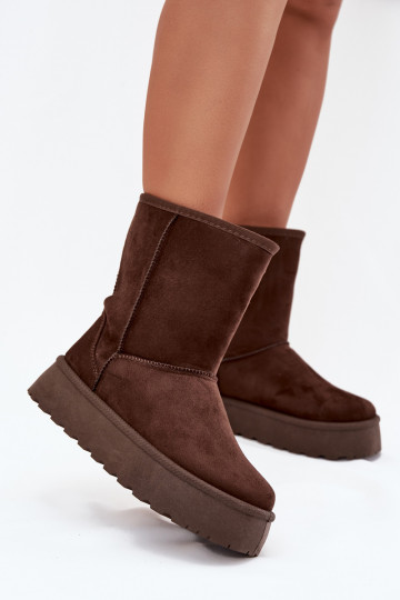 Feminino Botas de neve com um casaco de pele CzekoladoParae Abrams 2