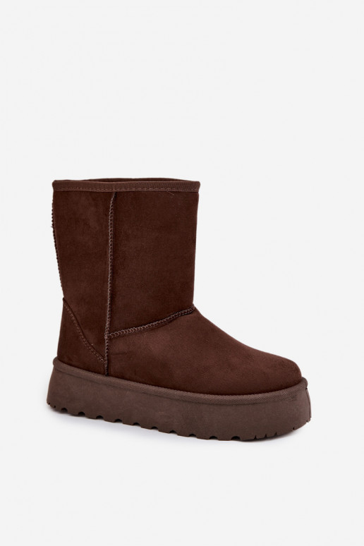Feminino Botas de neve com um casaco de pele CzekoladoParae Abrams Feminino Botas de neve com um casaco de pele CzekoladoParae Abrams