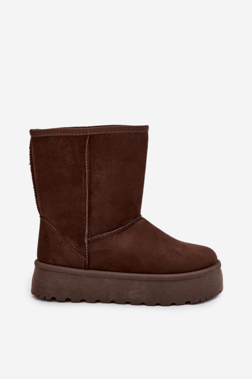 Feminino Botas de neve com um casaco de pele CzekoladoParae Abrams Feminino Botas de neve com um casaco de pele CzekoladoParae Abrams