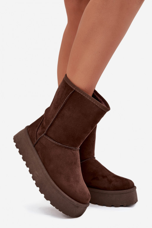 Feminino Botas de neve com um casaco de pele CzekoladoParae Abrams Feminino Botas de neve com um casaco de pele CzekoladoParae Abrams