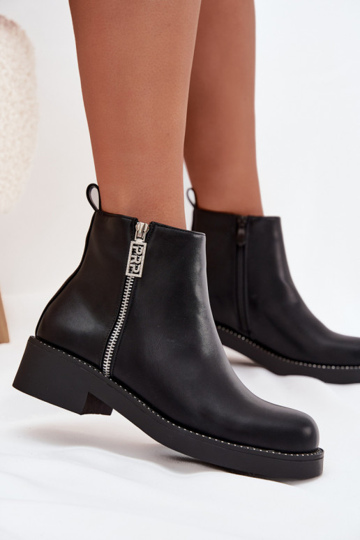 aquecimento sapatos de salto baixo para mulheres com olhos brilhantes cor preta Vionna aquecimento sapatos de salto baixo para mulheres com olhos brilhantes cor preta Vionna