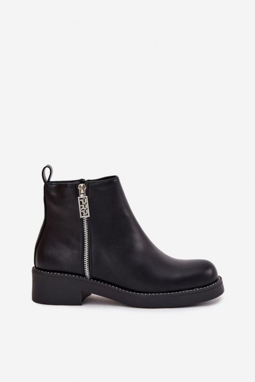 aquecimento sapatos de salto baixo para mulheres com olhos brilhantes cor preta Vionna aquecimento sapatos de salto baixo para mulheres com olhos brilhantes cor preta Vionna