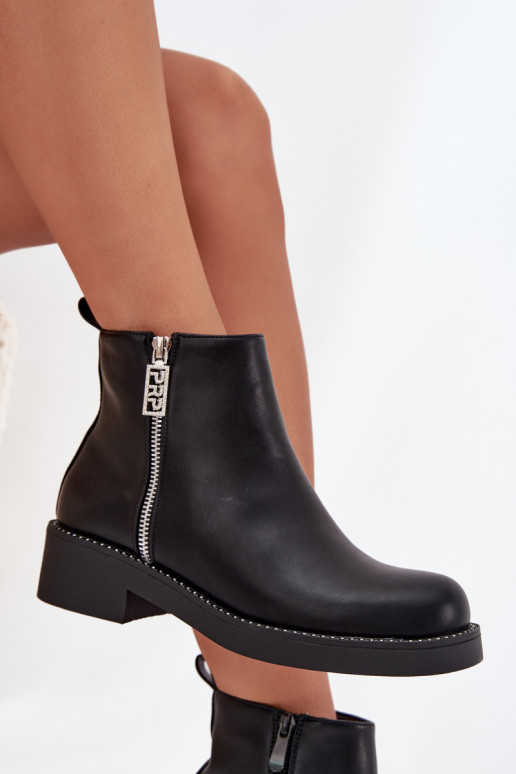 aquecimento sapatos de salto baixo para mulheres com olhos brilhantes cor preta Vionna aquecimento sapatos de salto baixo para mulheres com olhos brilhantes cor preta Vionna