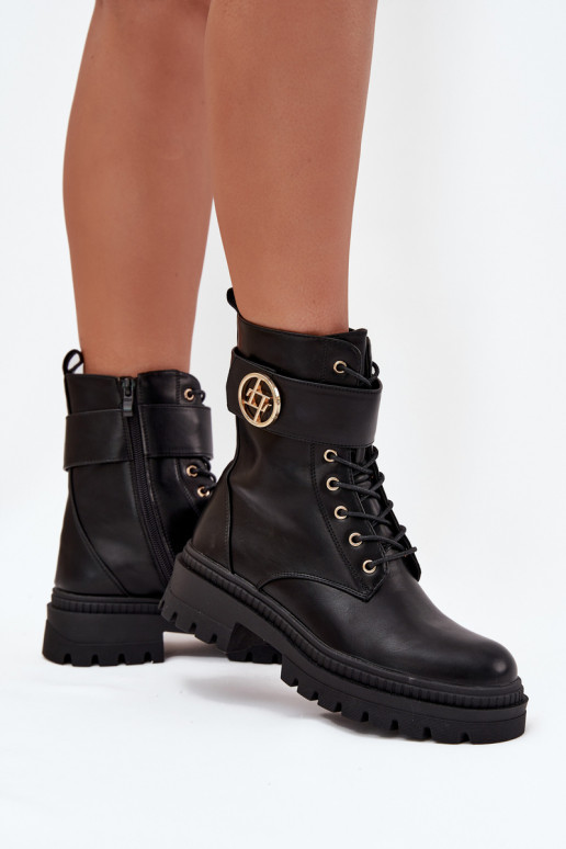 Botins de trabalho Feminino Ze cor douradam Detalem aquecimento cor preta Fiorena Botins de trabalho Feminino Ze cor douradam Detalem aquecimento cor preta Fiorena