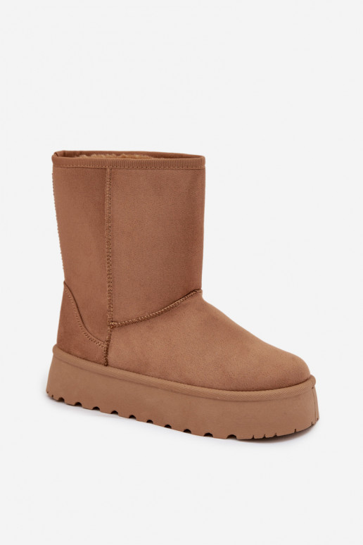 Feminino Botas de neve com um casaco de pele cor marrom Abrams Feminino Botas de neve com um casaco de pele cor marrom Abrams