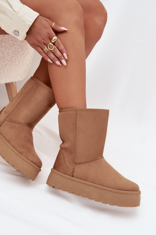 Feminino Botas de neve com um casaco de pele cor marrom Abrams Feminino Botas de neve com um casaco de pele cor marrom Abrams