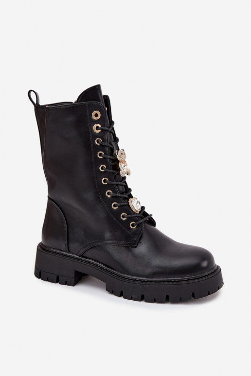 Botins de trabalho FemininoPrzypinkami aquecimento cor preta Lomina Botins de trabalho FemininoPrzypinkami aquecimento cor preta Lomina