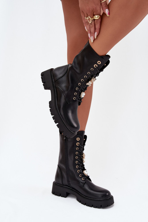 Botins de trabalho FemininoPrzypinkami aquecimento cor preta Lomina Botins de trabalho FemininoPrzypinkami aquecimento cor preta Lomina