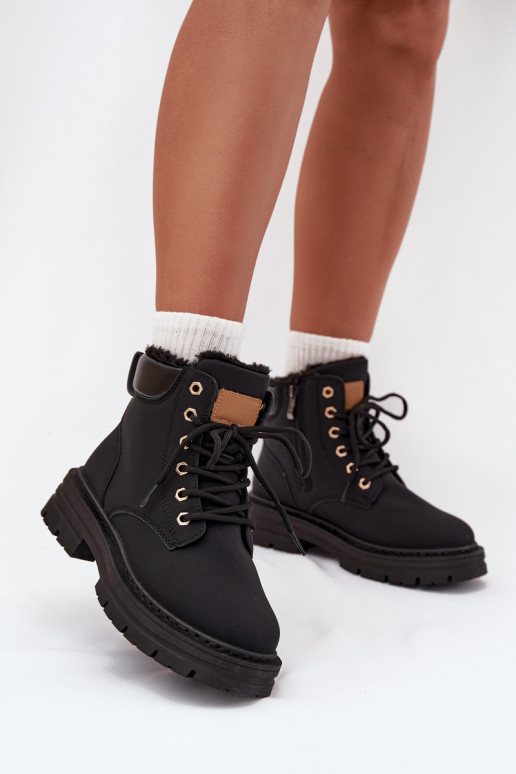 sapato Feminino aquecimento com pelo por dentro Casal o castelo cor preta Tharika sapato Feminino aquecimento com pelo por dentro Casal o castelo cor preta Tharika