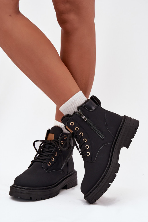 sapato Feminino aquecimento com pelo por dentro Casal o castelo cor preta Tharika sapato Feminino aquecimento com pelo por dentro Casal o castelo cor preta Tharika