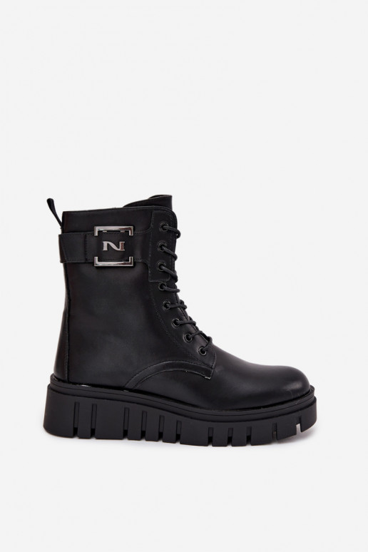 Botas femininas com uma plataforma Com decorações Detalem aquecimento cor preta Lyrana Botas femininas com uma plataforma Com decorações Detalem aquecimento cor preta Lyrana