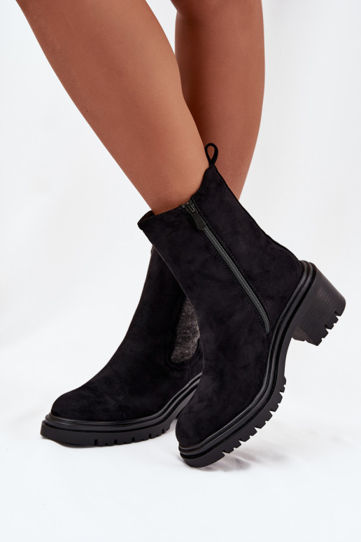 botas elegantes Feminino aquecimento Klocke cor preta Zoralia